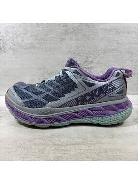 Hoka One One Stinson ATR 4 Trail Running Shoes - Women's Size 9.5 - Gray Purple